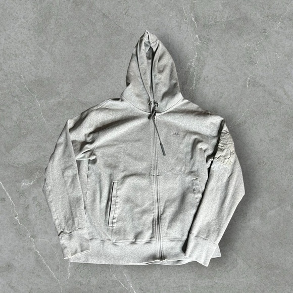 A Cold Wall Hoodie Mens Medium Grey Fleece Full Zip‎ Streetwear Utility Tactical